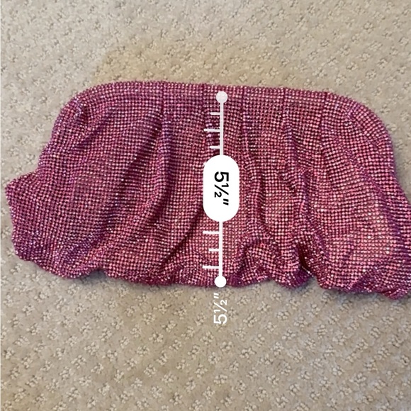 Pink Rhinestone Clutch Sparkly Purse